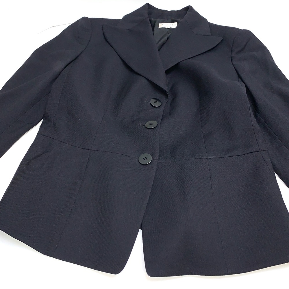 Black Armani Collezioni Jacket Peplum Bottom SZ 6 - Picture 5 of 6
